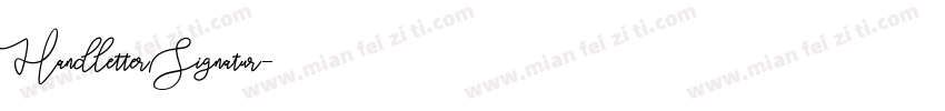 Handletter Signatur字体转换
